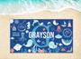 Shark Jaws Baby Name Design Personalized Beach Towels Baby Gift