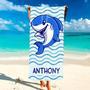 Shark Print Custom Beach Towels Kids Perfect Boys Girls Gift Design