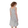 Silver Grey Marble Print Sleeveless Knee Length Dress