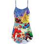 Skateboard Christmas Santa Jumping - V-Neck Sleeveless Cami Dress