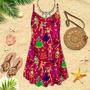 Skeletons Day Dead Dia Mexico Spaghetti Strap Summer Dress