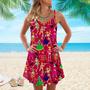 Skeletons Day Dead Dia Mexico Spaghetti Strap Summer Dress