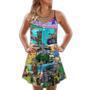 Skull And Tiki Beach - Summer Dress