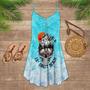 Skull Beach Salty Blue Sea - Summer Dress