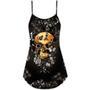 Skull Flowers Grow Out Of Dark Moments - V-Neck Sleeveless Cami Dress