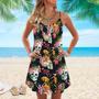 Skull Flowers Love Summer Tropical Style - Summer Dress