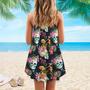 Skull Flowers Love Summer Tropical Style - Summer Dress