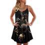 Skull Only In Their Death Can A King Live Forever - V-Neck Sleeveless Cami Dress