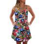 Skull Puerto Rico Tropical Floral - Summer Dress