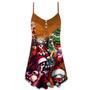 Skull Santa Claus Merry Christmas - V-Neck Sleeveless Cami Dress