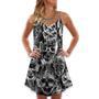 Skull Smoke Kill This Life - V-Neck Sleeveless Cami Dress