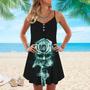 Skull Smoke Rose Skull - Summer Dress