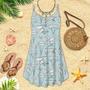 Skydiving Tropical Spaghetti Strap Summer Dress