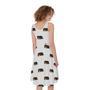 Sleeping Rottweiler Pattern Print Sleeveless Knee Length Dress