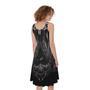 Sliver Spiritual Owl Print Sleeveless Knee Length Dress