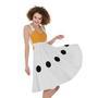 Snowman Face Print Sleeveless Knee Length Dress