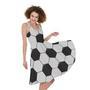 Soccer Ball Print Sleeveless Knee Length Dress