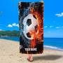 Soccer Design Monogrammed Beach Towels Adults Kids Unique Gift