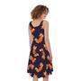 Space Fox Pattern Print Sleeveless Knee Length Dress