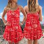 Space Ships Star Wars Red - V-Neck Sleeveless Cami Dress