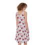 Splash Wine Pattern Print Sleeveless Knee Length Dress