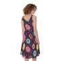 Sprinkles Donut Pattern Print Sleeveless Knee Length Dress