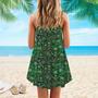 St Patrick's Day Green Beer Shamrock Spaghetti Strap Summer Dress