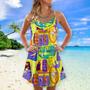 Star Wars Tiki Color - V-Neck Sleeveless Cami Dress