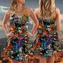 Starwars Highly Illogical Pattern - V-Neck Sleeveless Cami Dress