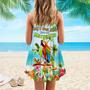 Stay 6 Feet Away From My Margarita Parrot Tropical Spaghetti Strap Summer Dress