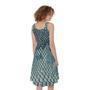 Steel Blue Snakeskin Print Sleeveless Knee Length Dress