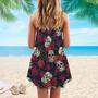 Sugar Skull Rose Tropical Skull Pattern - Summer Dress