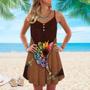 Sugar Skull Sunflower Leather Style - Summer Dress