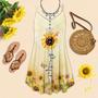 Sunflower With Beautiful And Stunning Style - Summer Dress