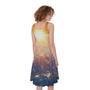 Sunrise Earth Print Sleeveless Knee Length Dress