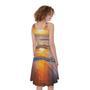 Sunrise Wave Print Sleeveless Knee Length Dress