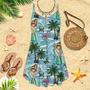 Surfing Vintage Spaghetti Strap Summer Dress