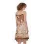 T-Rex Fossil Print Sleeveless Knee Length Dress