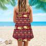 Taco And Burrito Mexican Pattern Spaghetti Strap Summer Dress