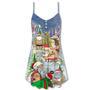 Tattoo Cool Santa Claus Christmas - V-Neck Sleeveless Cami Dress