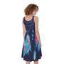 Teal And Purple Dream Catcher Print Sleeveless Knee Length Dress