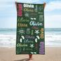 Text Custom Beach Towels Pool Travel Bath Kids Adults Unique Design