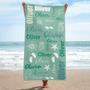 Text Custom Beach Towels Pool Travel Bath Kids Adults Unique Design