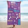 Text Custom Beach Towels Pool Travel Bath Kids Adults Unique Design