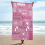 Text Custom Beach Towels Pool Travel Bath Kids Adults Unique Design