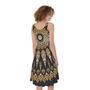 Thai Mandala Print Sleeveless Knee Length Dress