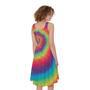 Tie Dye Print Sleeveless Knee Length Dress