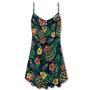 Tiki Hawaii And Leaf Tropical Style - V-Neck Sleeveless Cami Dress