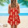 Tiki Tapa Pattern Spaghetti Strap Summer Dress