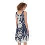 Tribal Native Indian Girl Print Sleeveless Knee Length Dress